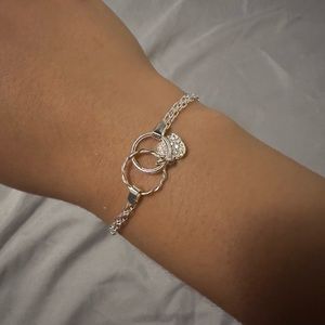 Bracelet Silver 925. Union and Heart Pendant
